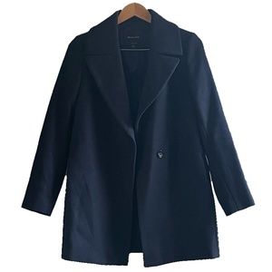 Massimo Dutti Women's Blue Coat Size 4